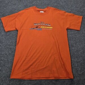Vintage Shirt Mens Large Orange Waterski Okeeheelee Park Florida Graphic Tee